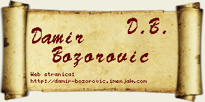 Damir Božorović vizit kartica